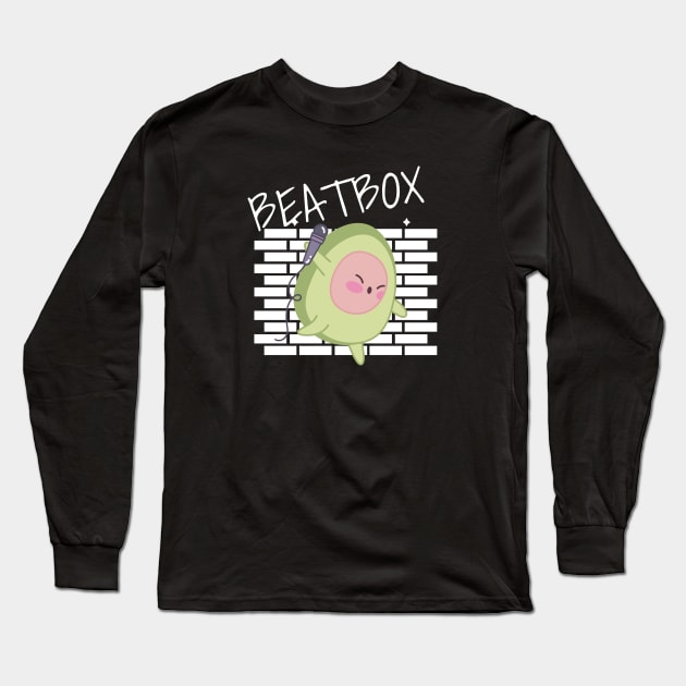 Beatbox Avocado Long Sleeve T-Shirt by Mountain Morning Graphics